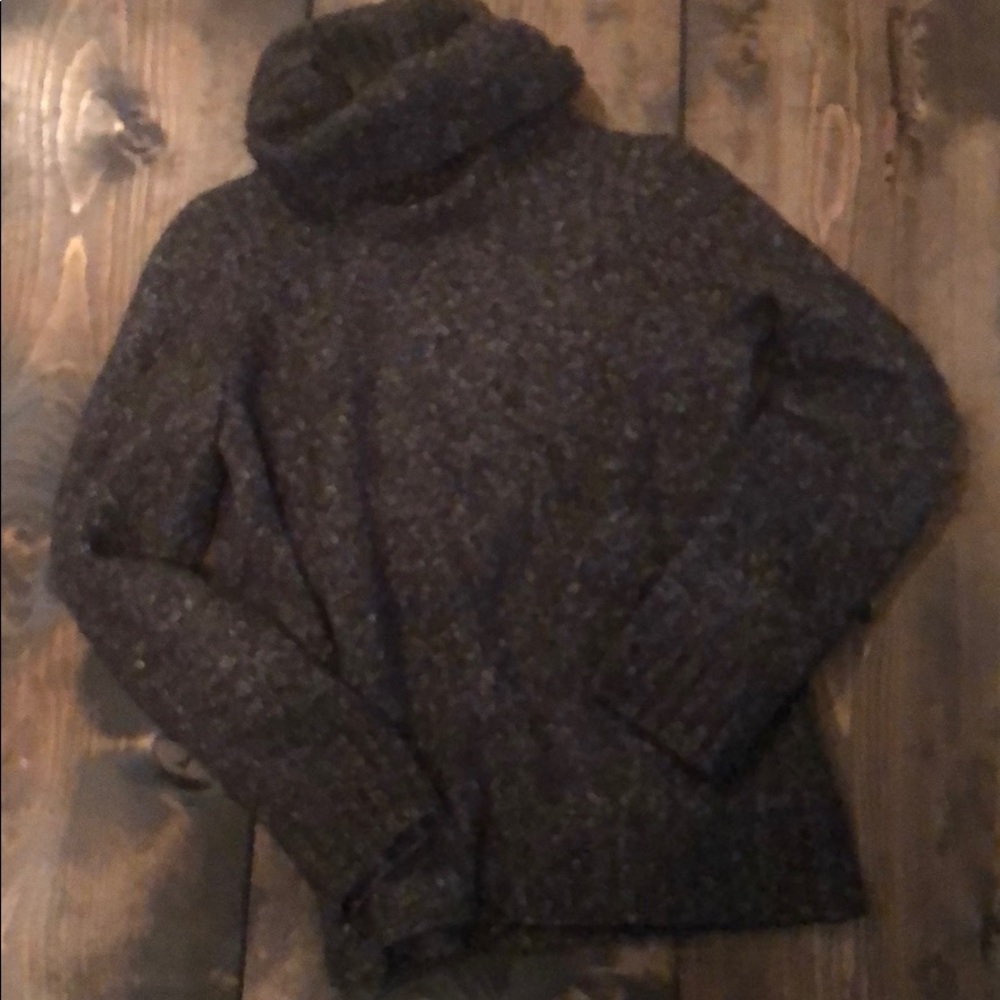 Brown Chunky Turtleneck Sweater